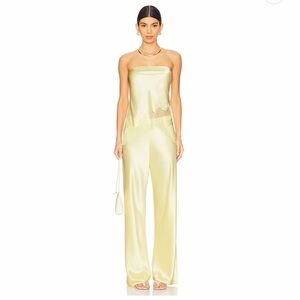 Cami NYC Satin Yellow Top & Pants
